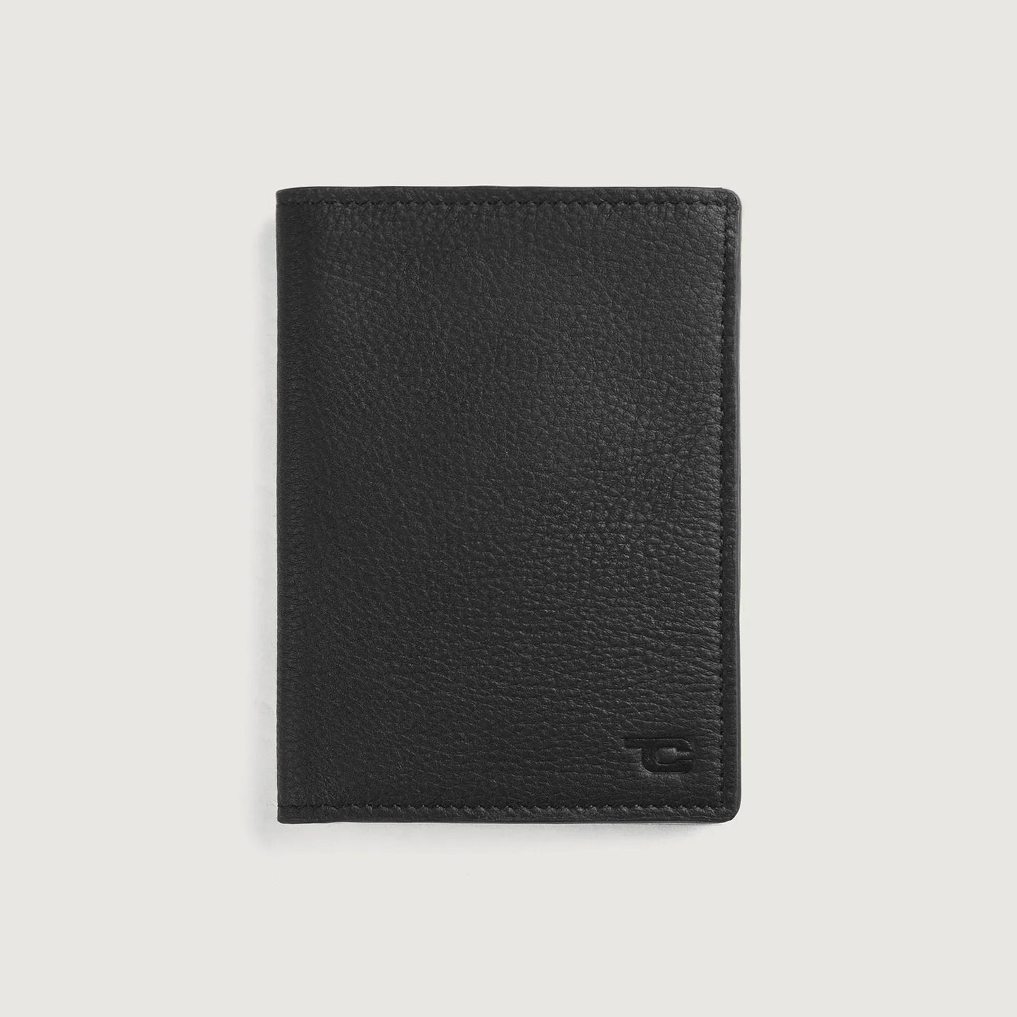 Amygle Black Leather Travel Wallet