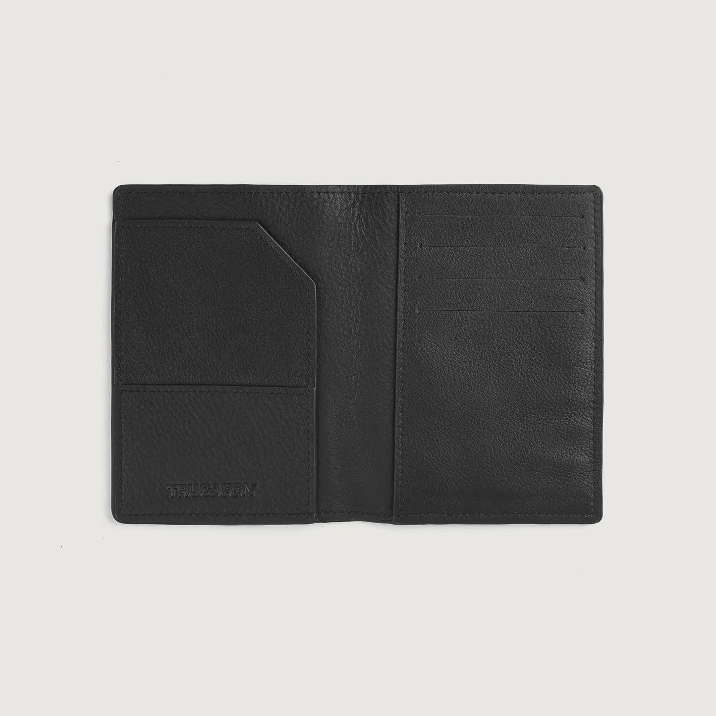 Amygle Black Leather Travel Wallet